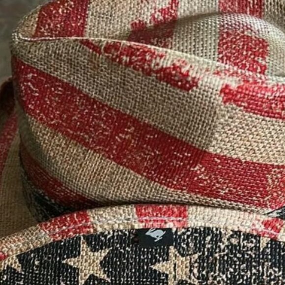 Peter Grimm Americana Cowboy Hat – Distressed Stars & Stripes – One Size main image 15